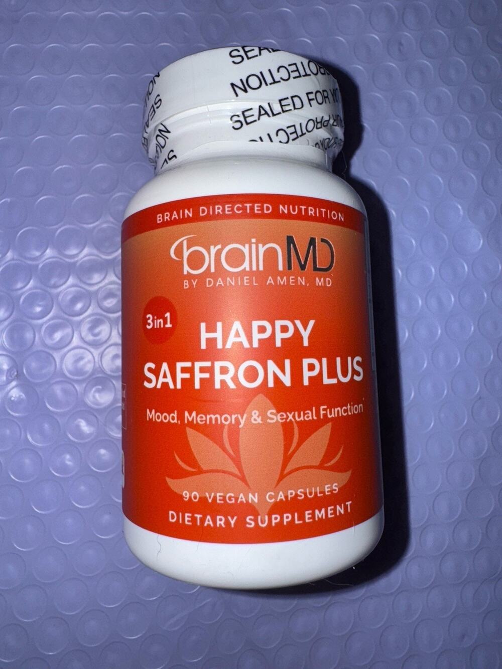 Happy Saffron Plus, 90 Vegan Capsules with Saffron Extract, Curcumin & Zinc